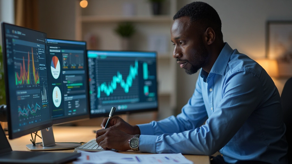 Business owner managing multiple social media accounts efficiently using analytics dashboard and scheduling tools