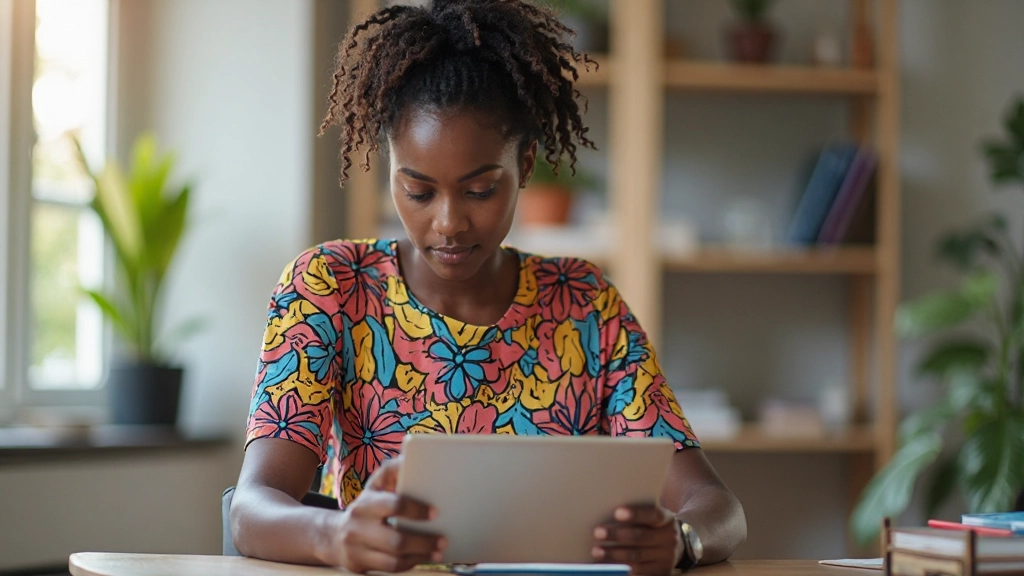 Social media content creator developing engagement strategy for African market platforms on mobile device